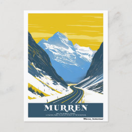 Postal Vintage Murren, Suiza