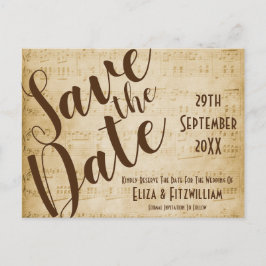 Postal Vintage Music Save The Date