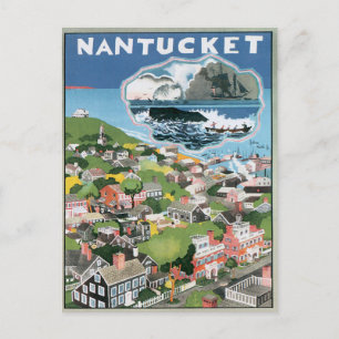 Postal Vintage Nantucket Massachusetts