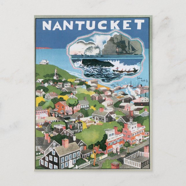 Postal Vintage Nantucket Massachusetts (Anverso)