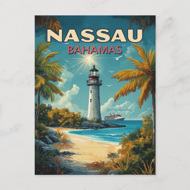 Postal Vintage Nassau Bahamas (Anverso)