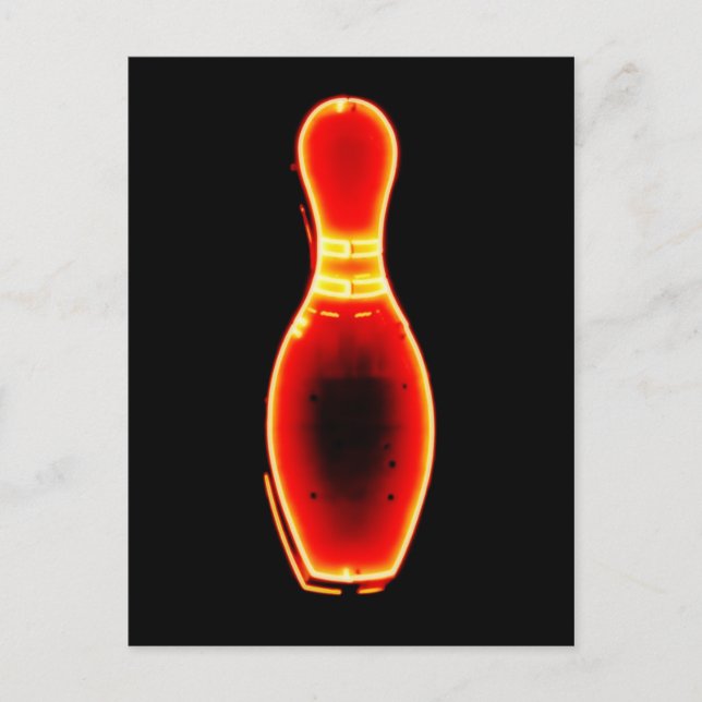 Postal Vintage Neon Bowling Pin (Anverso)