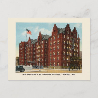 Postal Vintage New Amsterdam Hotel Cleveland OH Postcard