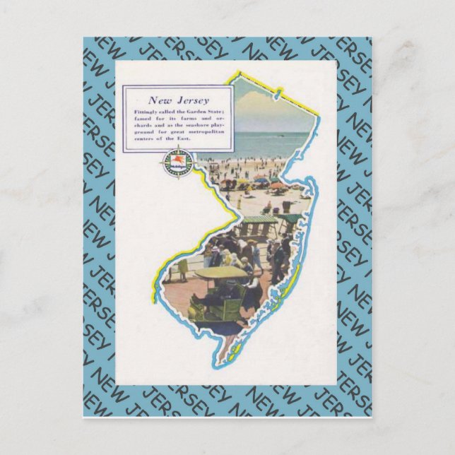 Postal Vintage New Jersey (Anverso)