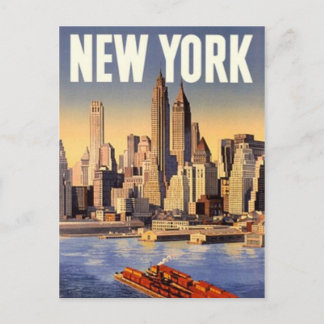 Postal Vintage New York City, Estados Unidos -