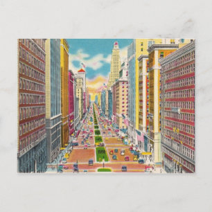 Postal Vintage New York City, Estados Unidos -