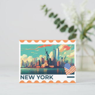 Postal Vintage New York Sehenswürdigkeit Fotopostkarte