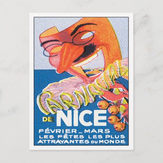 Postal Vintage Nice France Mars (Anverso)