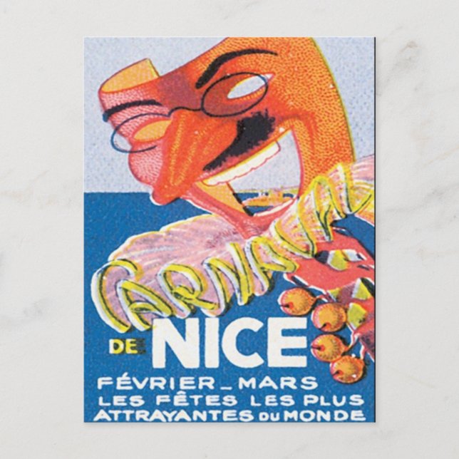 Postal Vintage Nice France Mars (Anverso)