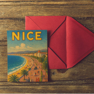 Postal Vintage Nice France Promenade des Anglais