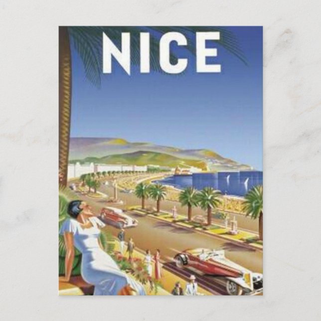 Postal Vintage Nice, Francia - (Anverso)
