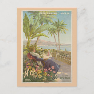 Postal Vintage Niza Francia Riviera Francesa Viajes