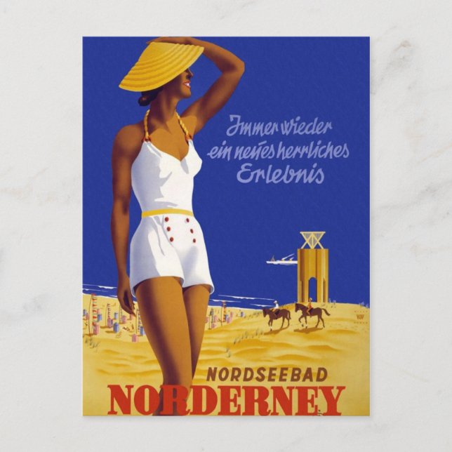 Postal Vintage Norderney Alemania (Anverso)