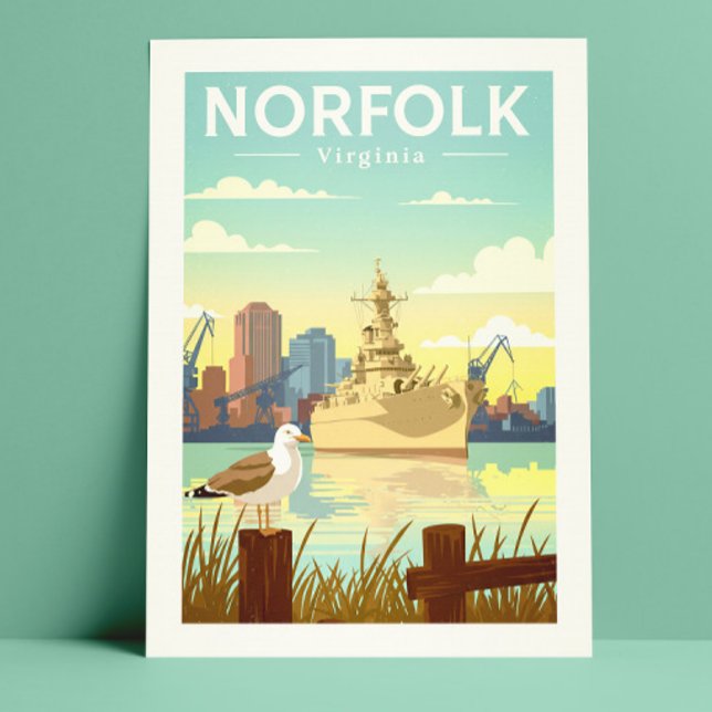Postal Vintage Norfolk Virginia (Subido por el creador)