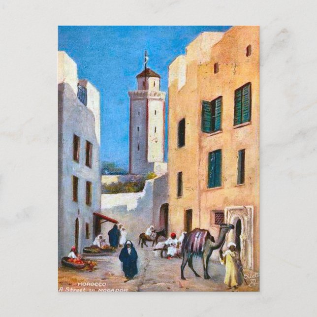 Postal Vintage North Africa, Mogador, Marruecos (Anverso)