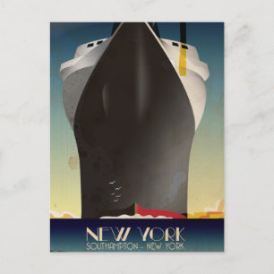 Postal Vintage Nueva York a Southampton