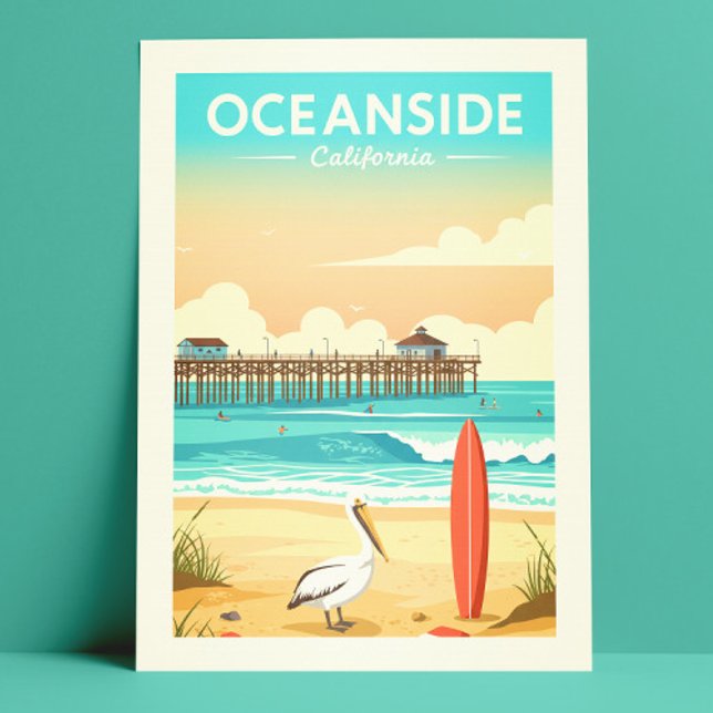 Postal Vintage Oceanside California (Subido por el creador)