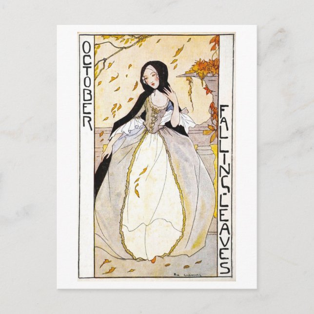 Postal Vintage Octubre Cae Deja Postcard (Anverso)