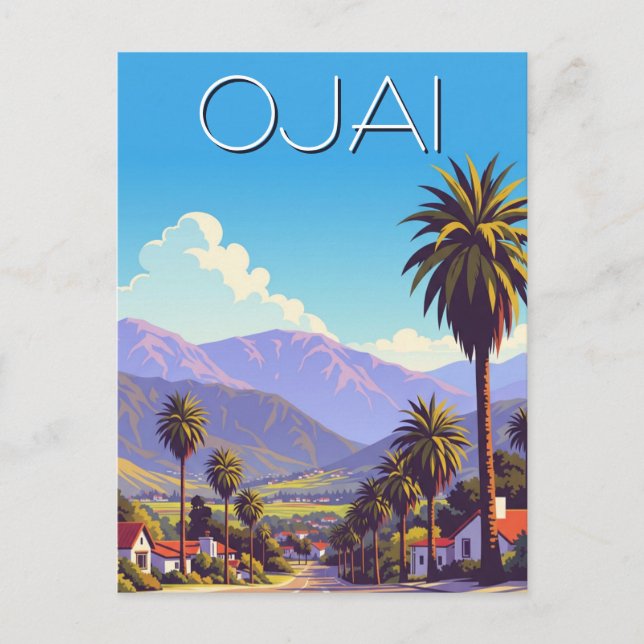 Postal Vintage Ojai California (Anverso)