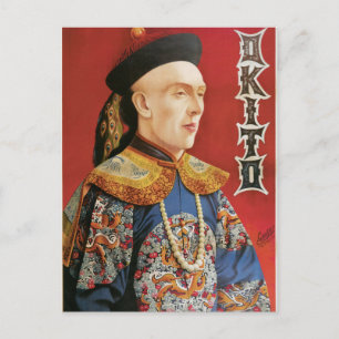 Postal Vintage Okito Magician Poster
