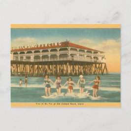 Postal Vintage Old Orchard Beach Main Post Card