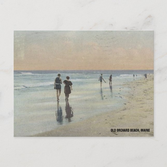 Postal Vintage Old Orchard Beach, Maine (Anverso)