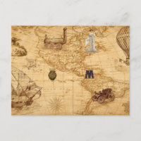 Vintage Old World Map Steampunk