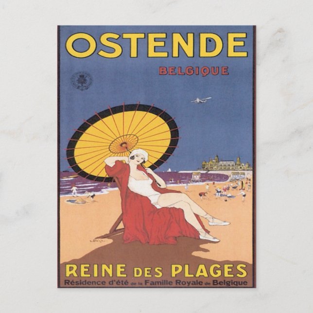 Postal Vintage Ostende Belgique (Anverso)