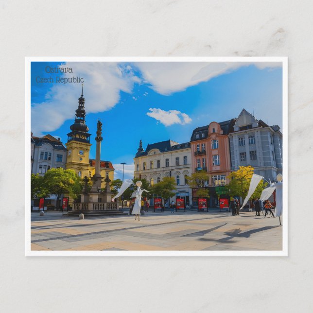 Postal vintage ostrava República Checa République tchèque (Anverso)