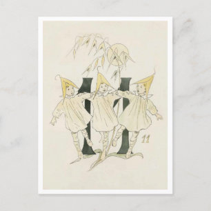 Postal Vintage Ottilia Adelborg Número de Floral - 11