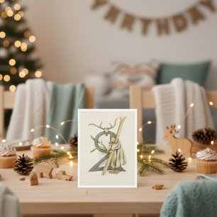 Postal Vintage Ottilia Adelborg Número Floral - 2