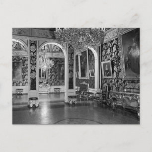 Postal Vintage Palacio de Mónaco Sala Azul Príncipe