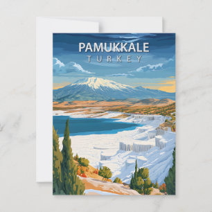 Postal Vintage Pamukkale Turquía Viajes