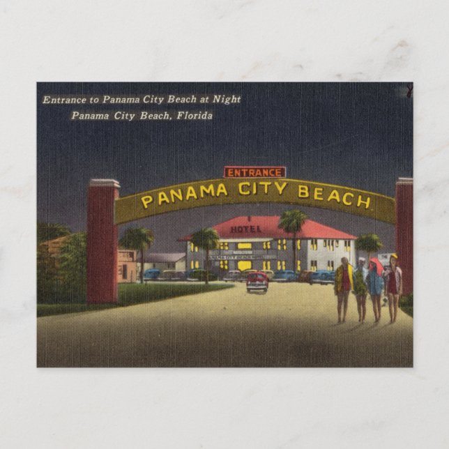Postal Vintage Panama City Beach, Florida (Anverso)