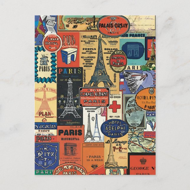 Postal Vintage París (Anverso)