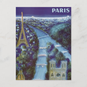 Postal Vintage Paris, Francia -
