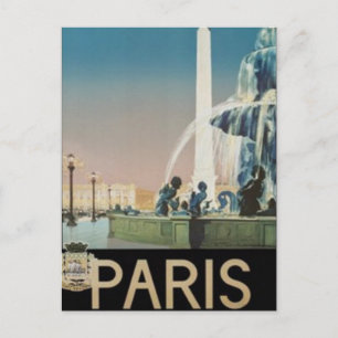 Postal Vintage Paris, Francia -