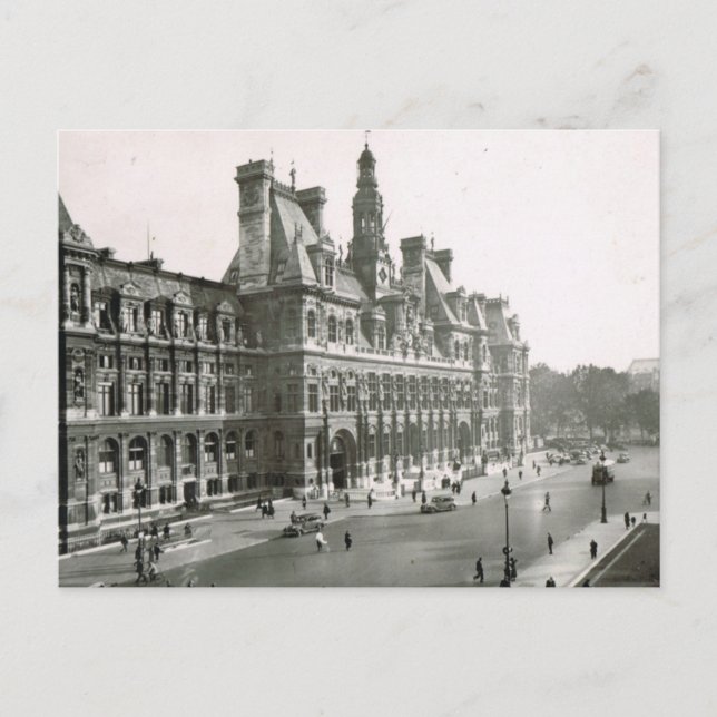Postal Vintage Paris, Hotel de Ville (Anverso)