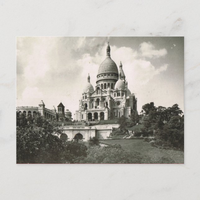 Postal Vintage Paris, Montmatre, Sacre Coeur (Anverso)