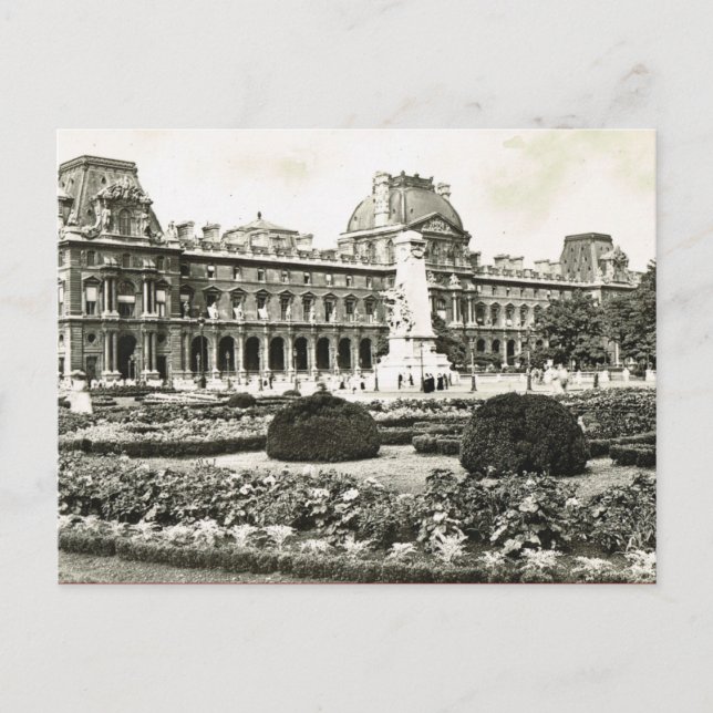 Postal Vintage París, París, Louvre (Anverso)