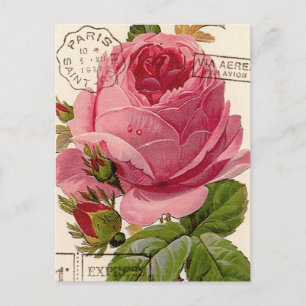 POSTAL VINTAGE PARIS POSTMARKS DEWY ROSAS