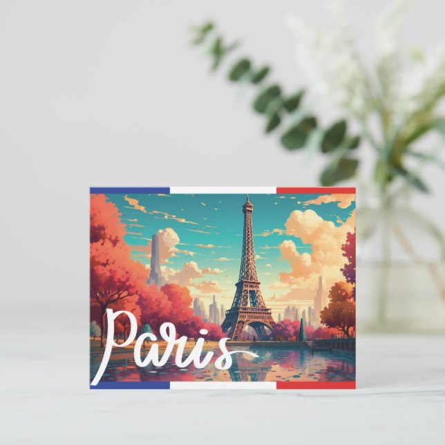 Postal Vintage Paris Sehenswürdigkeit Fotopostkarte (Anverso de pie)