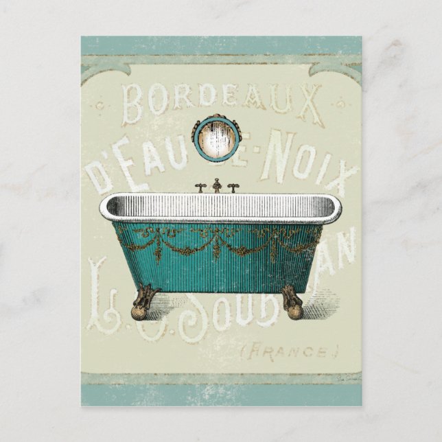 Postal Vintage Parisian Bath (Anverso)