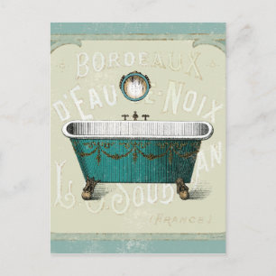 Postal Vintage Parisian Bath