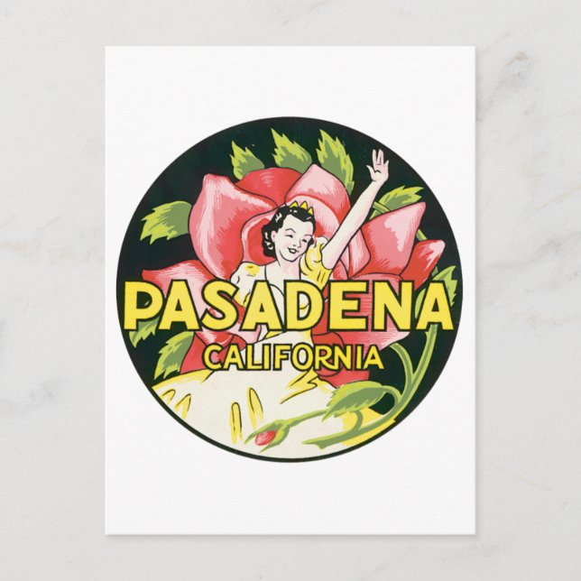 Postal Vintage Pasadena California (Anverso)