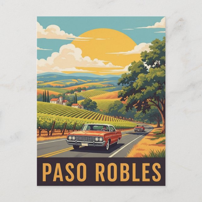 Postal Vintage Paso Robles California Central Coast (Anverso)