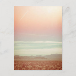 Postal Vintage Pastel Ocean Beach Sunset