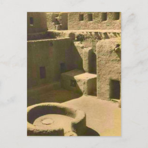 Postal Vintage, patio de barro, Argelia