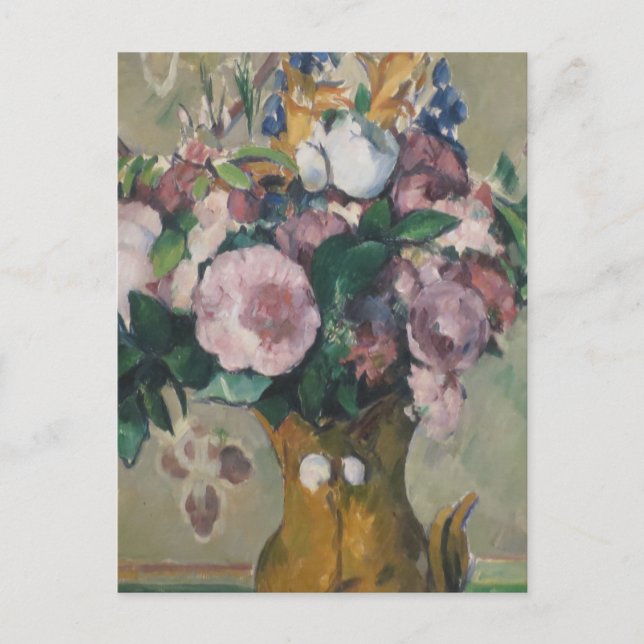 Postal Vintage Paul Cezanne Vase de flores (Anverso)