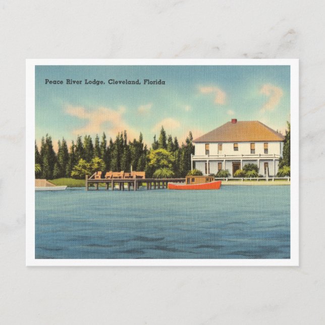 Postal Vintage Peace River, Florida (Anverso)